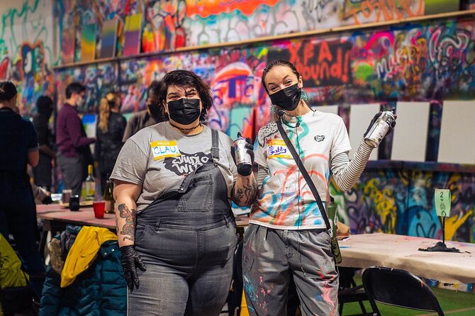 BYOB Spray Paint and Sip at Studio W.I.P. - How the guest artists help you move fast (without killing your creativity)