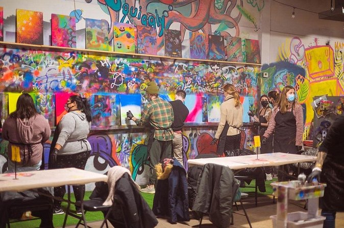 BYOB Spray Paint and Sip at Studio W.I.P. - Who this works best for (and who might want to rethink it)