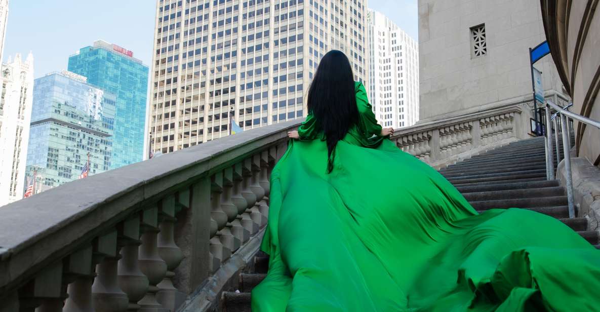 Chicago Luxury Flying Dress Photoshoot - Arriving at the Chicago Theatre: your shoot starts with a built-in backdrop