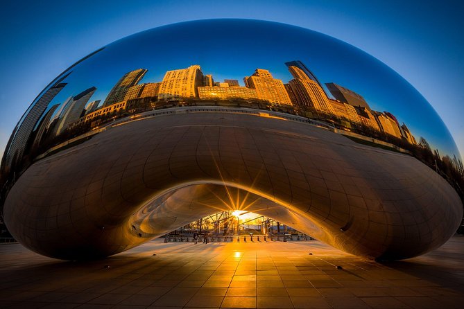 Chicago's Ultimate City Bike Tour - Soldier Field and the 12th Street Beach contrast